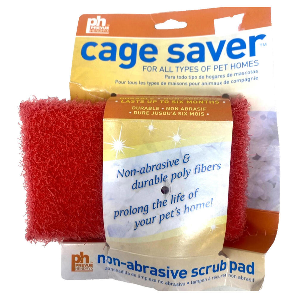 Prevue Cage Saver Non-Abrasive Scrub Pad color Red bird supplies